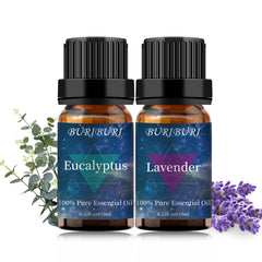 BURIBURI Lavender oil bottle in amber glass for diffusers.