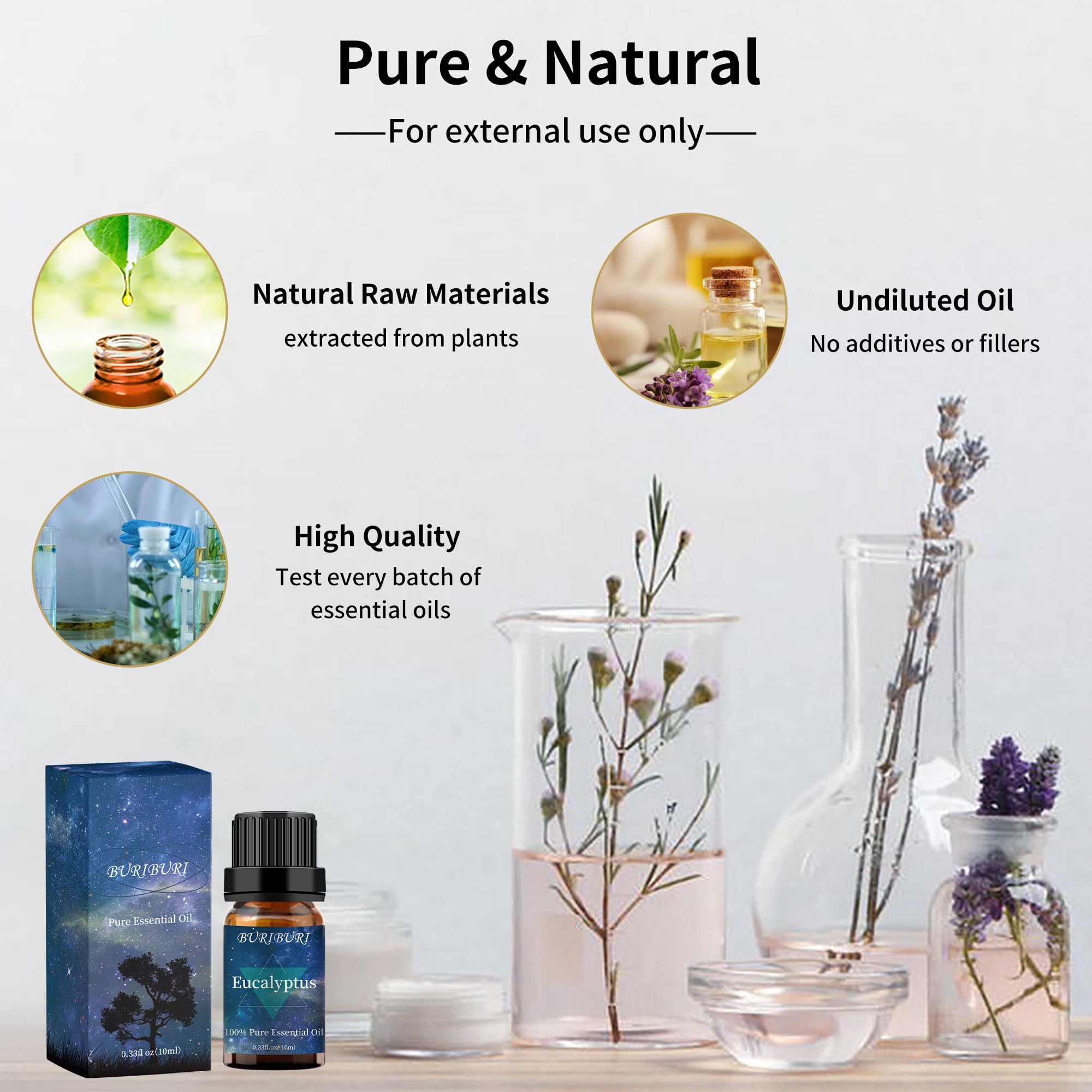 BURIBURI oils for soaps and baths in craft projects.
