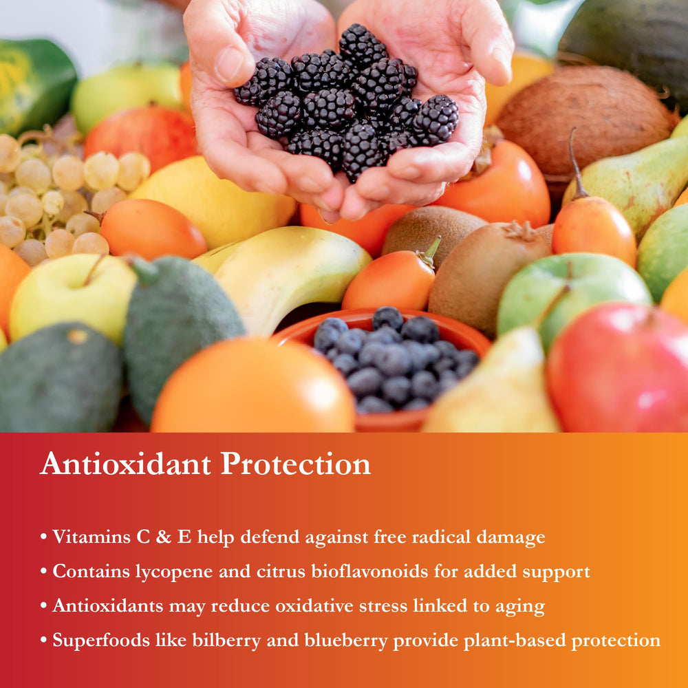 Buried Treasure Active 55 Plus ingredients visual with beets and blueberries