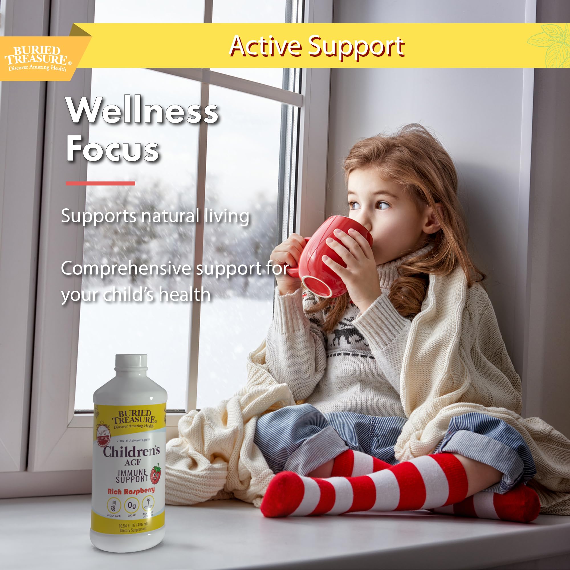 Buried Treasure osha root and mullein blend image suggests natural support for kids