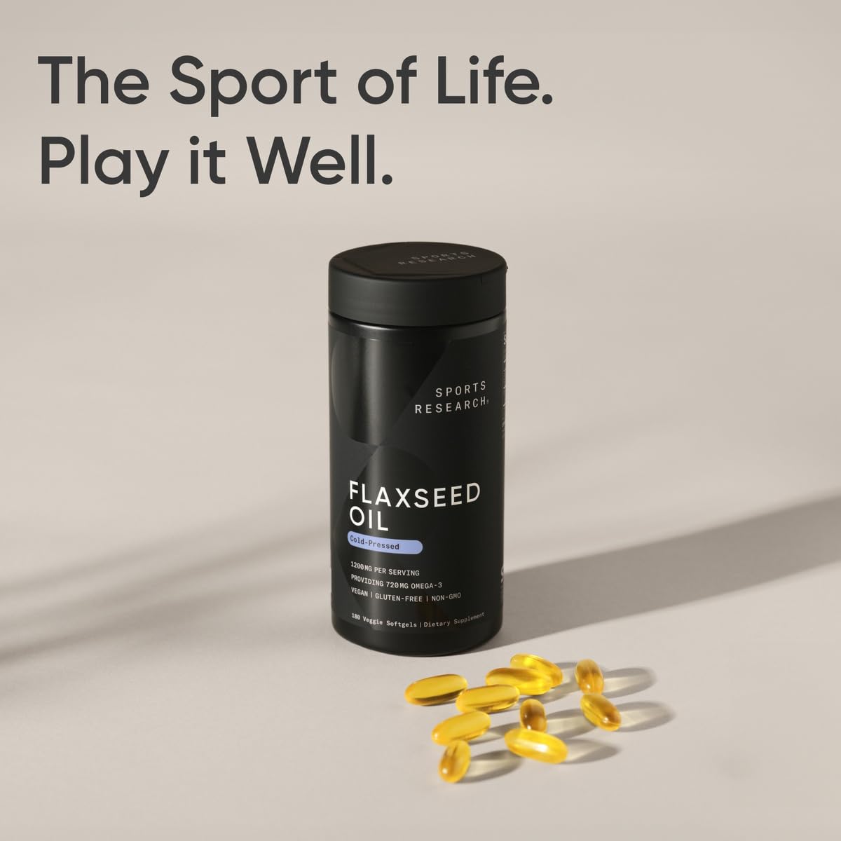 Sports Research burp-free softgels indicate gentle digestion.