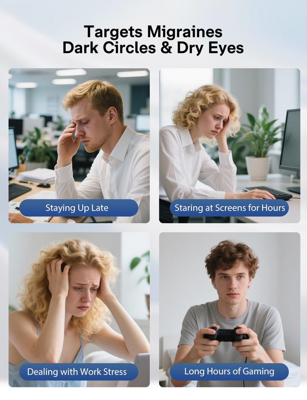 Burrki Eye Massager folds flat for travel and on-the-go use.