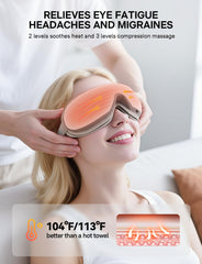 Burrki Eye Massager offers heating levels from 104 to 113°F