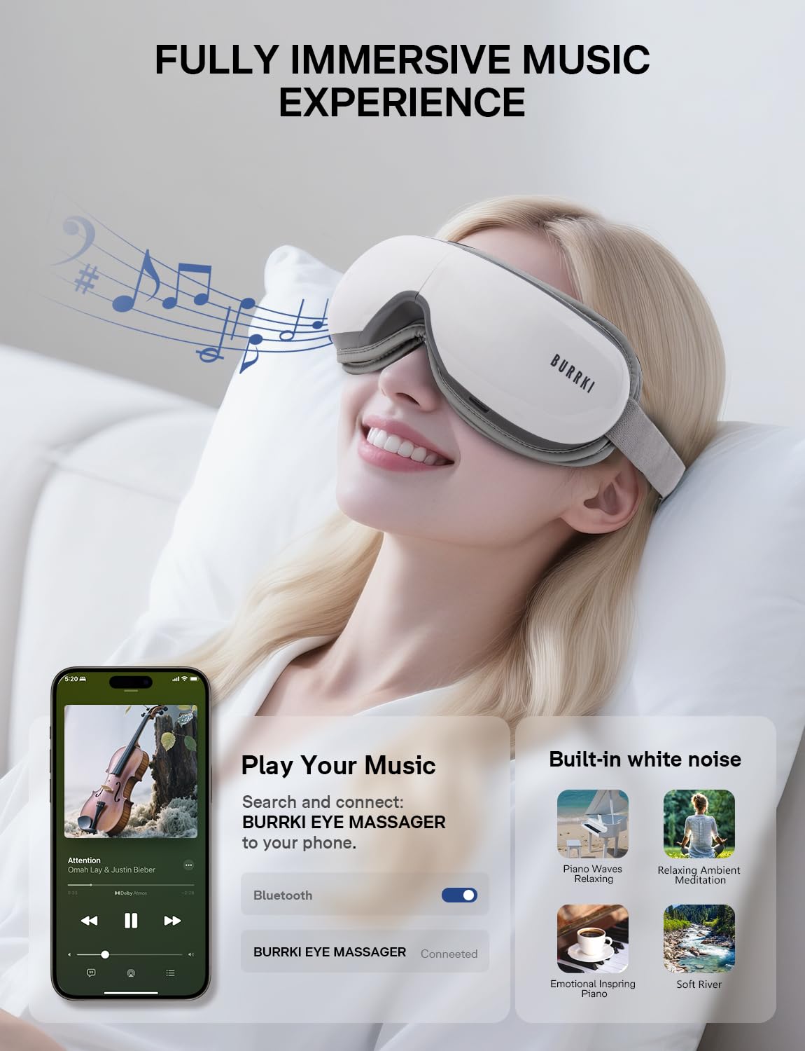 Burrki Eye Massager portable with foldable design and travel bag