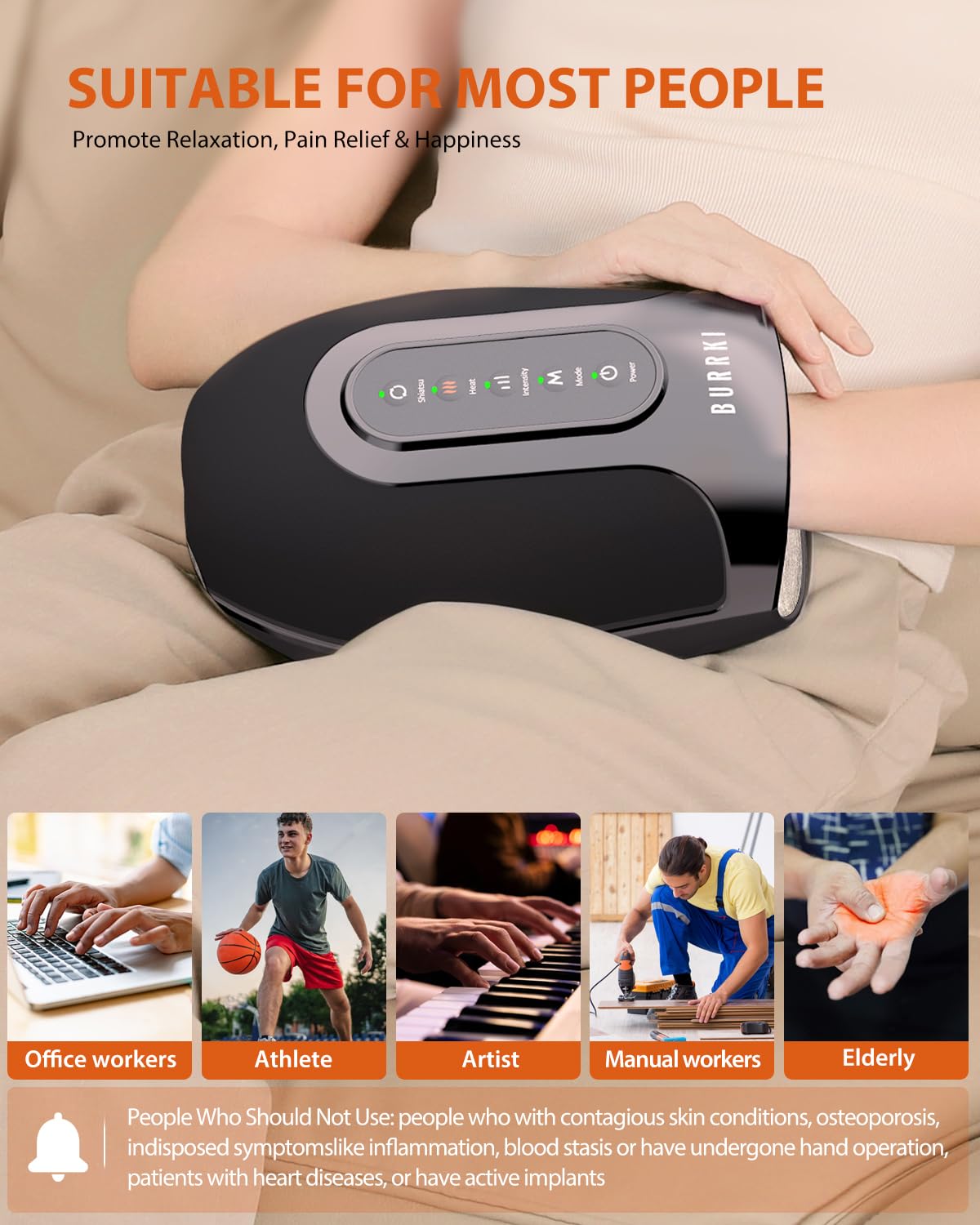 Burrki Hand Massager compact and portable for travel