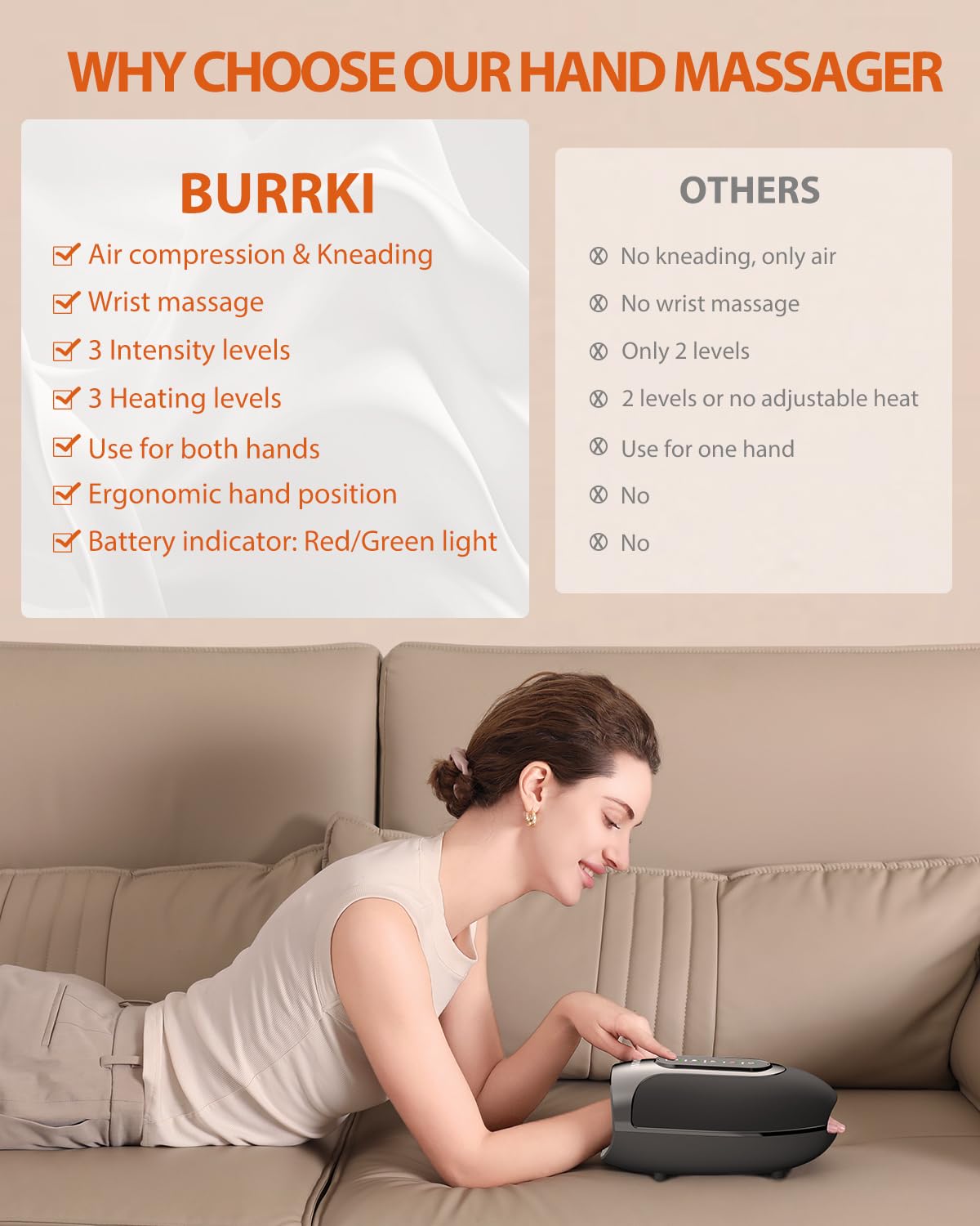Burrki Hand Massager gift-ready packaging ideal for loved ones