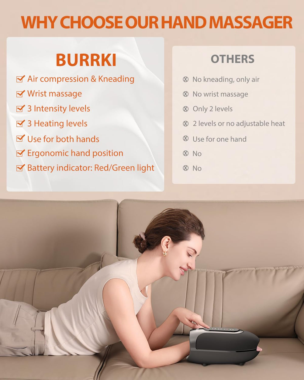 Burrki Hand Massager gift-ready packaging ideal for loved ones