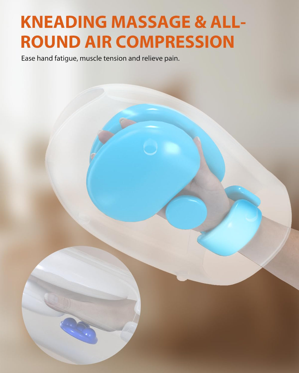 Burrki Hand Massager heat therapy warms hands
