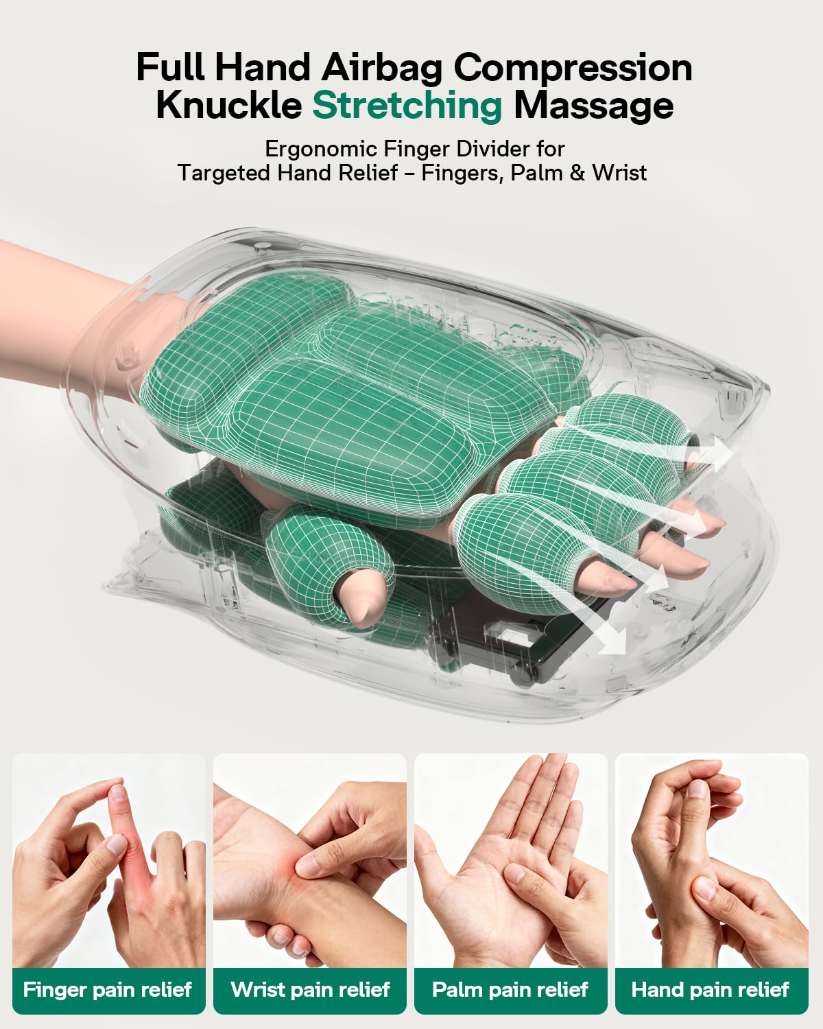 Burrki hand massager palm and wrist massage promotes relaxed joints and circulation