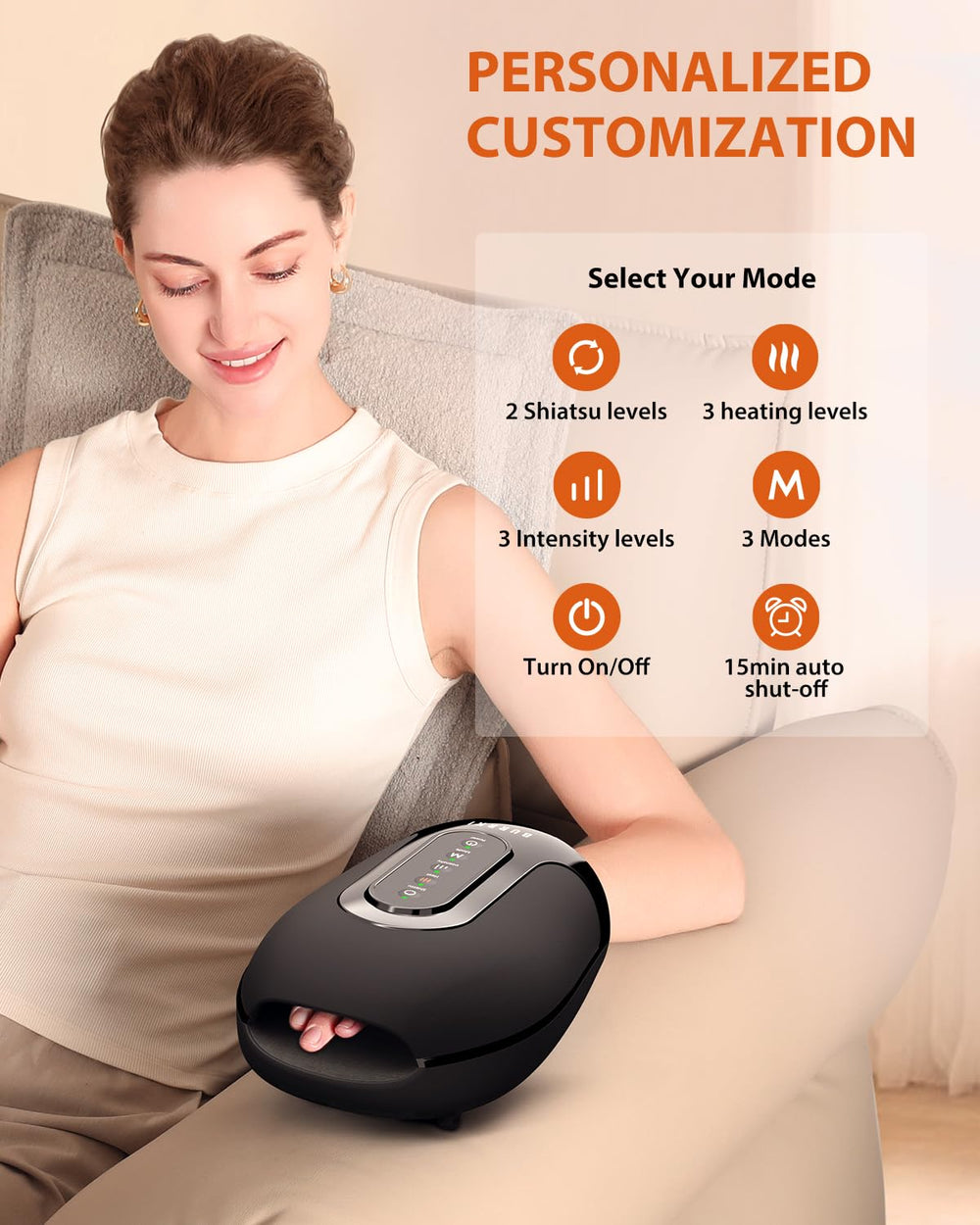 Burrki Hand Massager rechargeable battery for cordless convenience