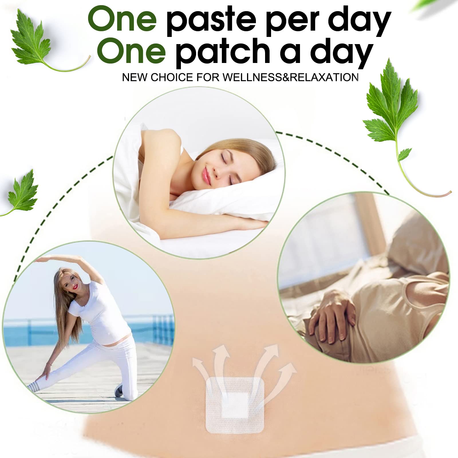 BURWSEKK Bubchen Mugwort Navel Sticker 30pcs seals warmth and ease.
