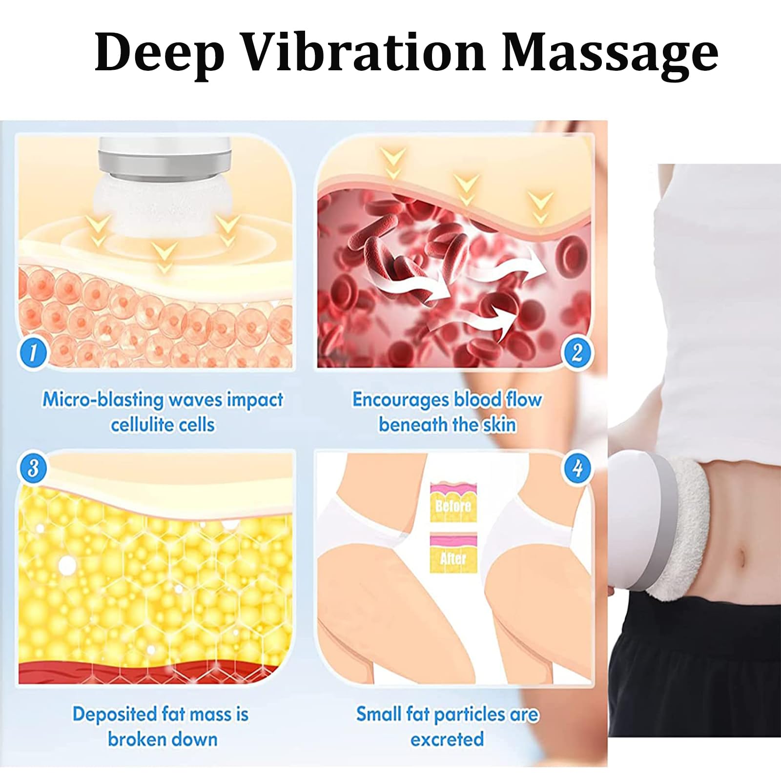 BUSHIPIN cellulite massager handheld usage with ergonomic grip enables comfortable sessions