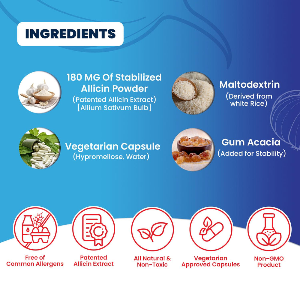 BuyNaturally Gluten-free allicin supplement pack for clean daily wellness.