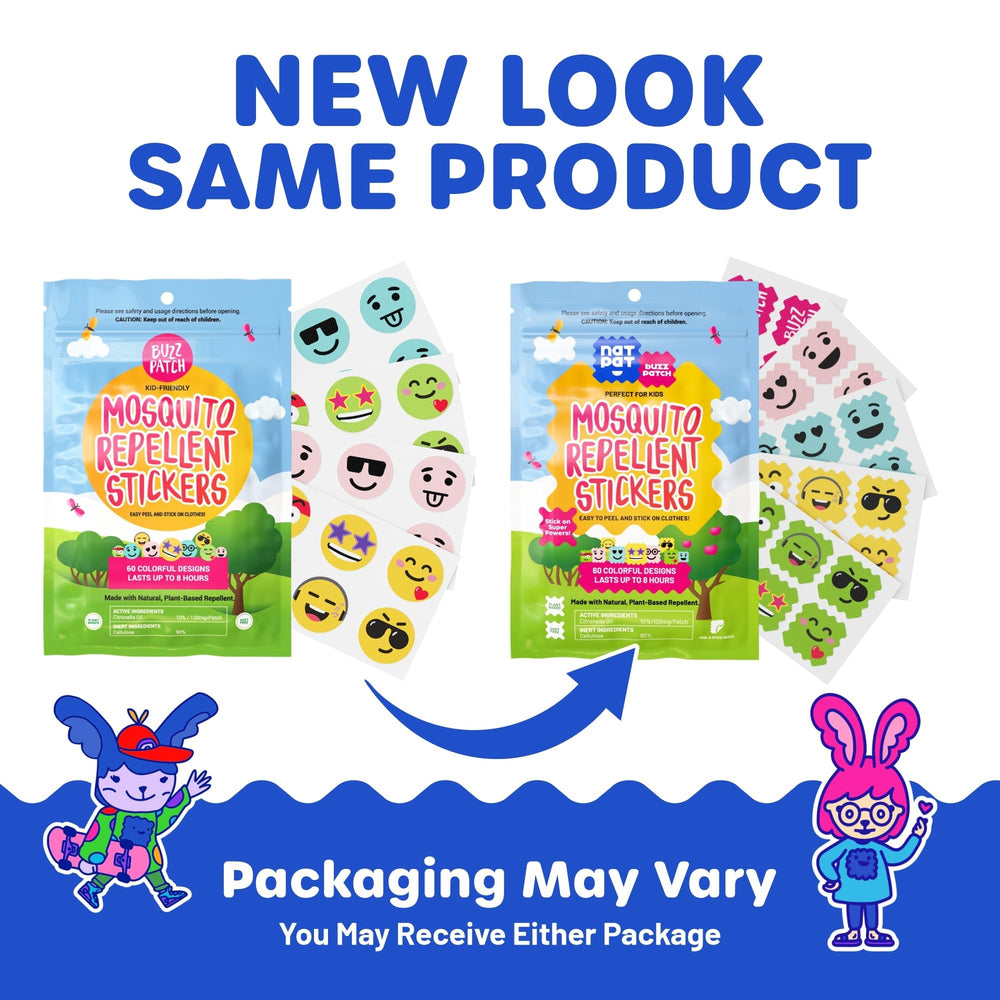 BuzzPatch easy-on application on child arm or clothing in seconds.