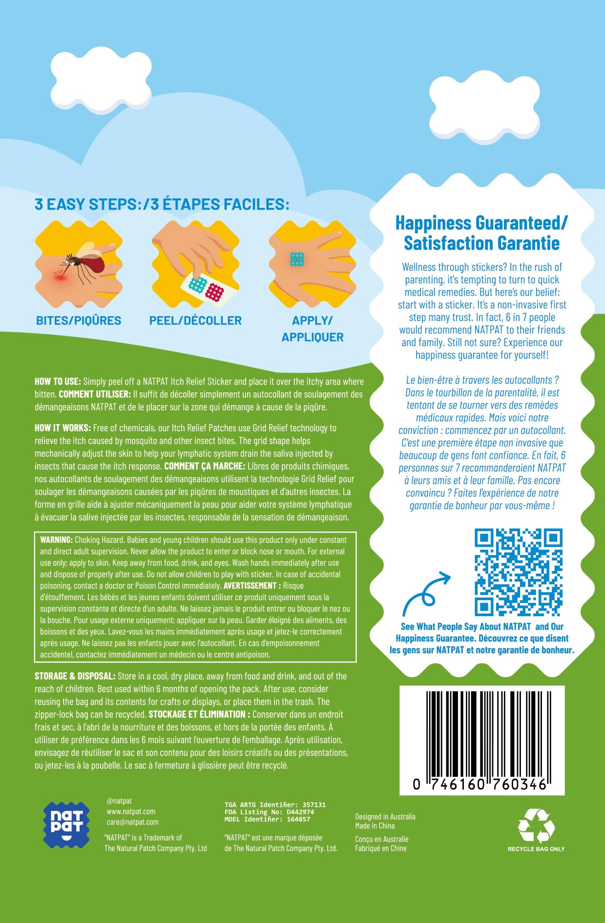 BuzzPatch NATPAT Magic Patch helps with bed bug bite sensations on skin