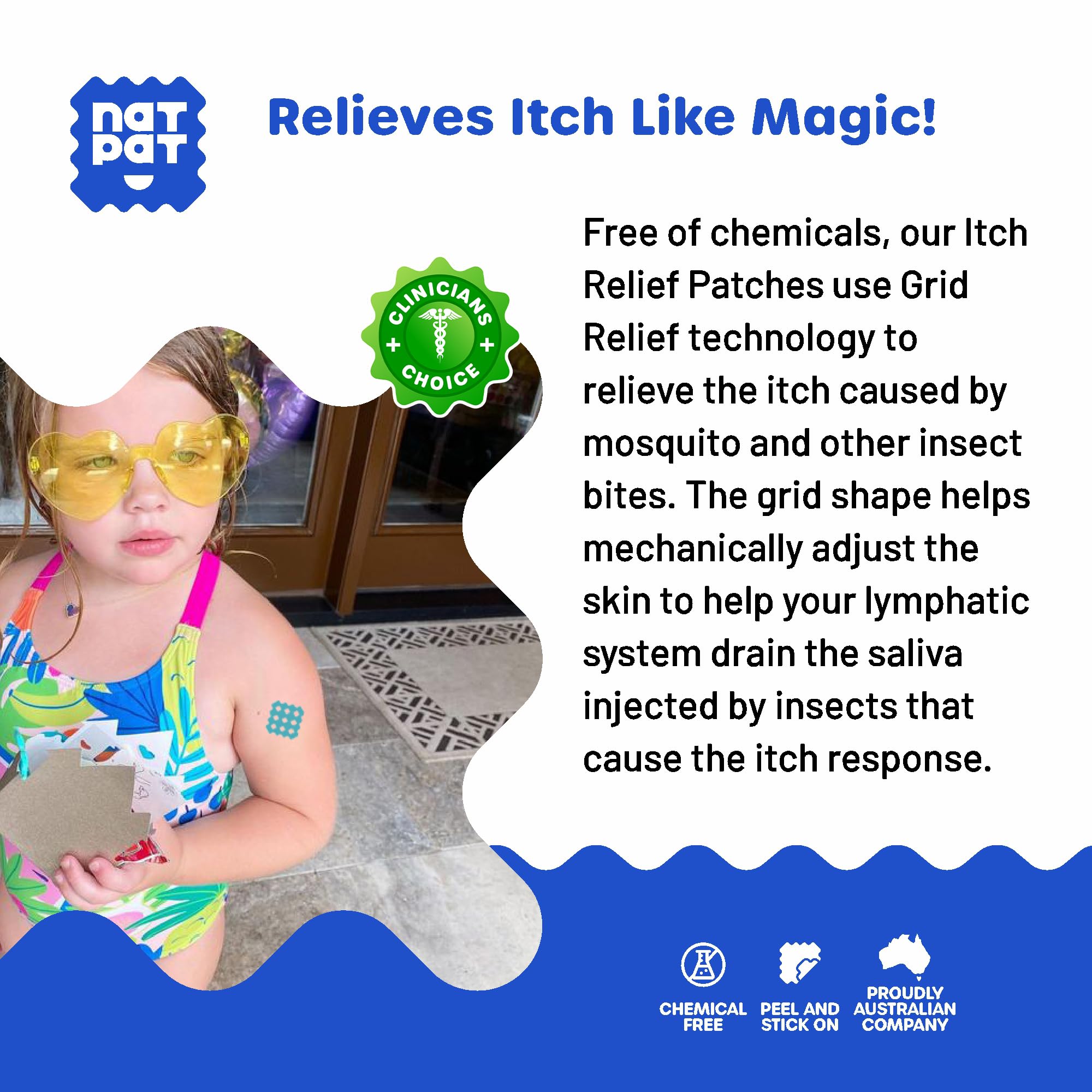 BuzzPatch NATPAT Magic Patch kid-friendly design supports quick, easy application