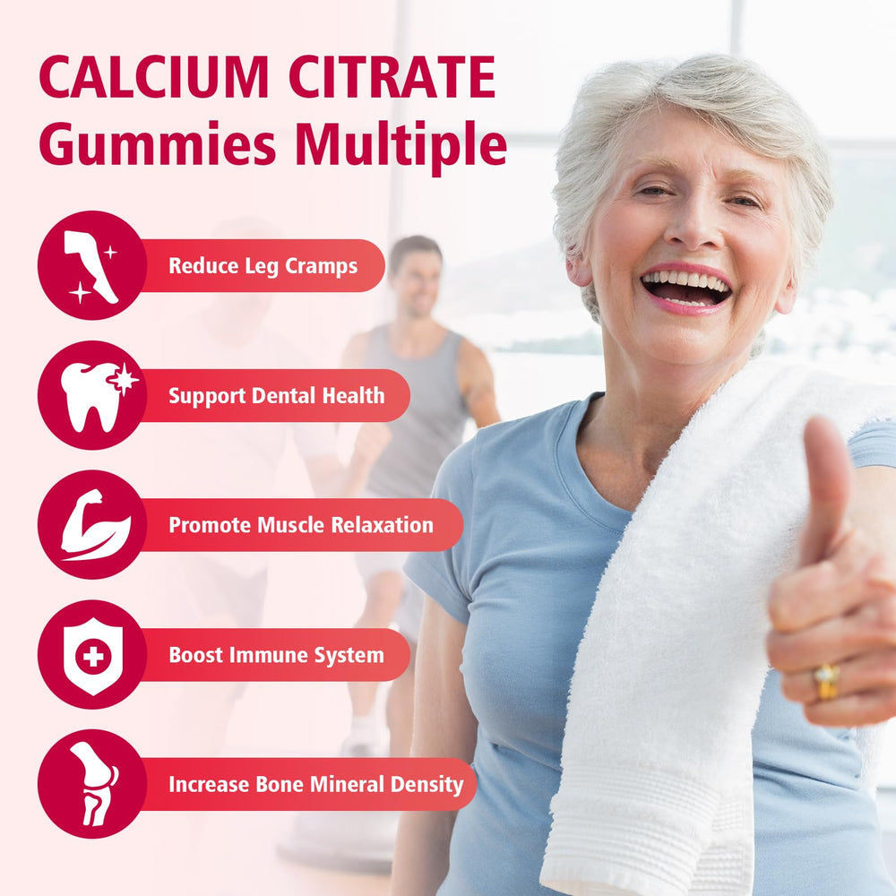 BVIVLOO Calcium Gummies kid-chew held by a child for ages 4 and up.