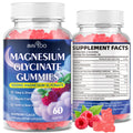 BVIVLOO Magnesium Glycinate Gummies 1000mg with L-Threonate, Vitamin D, B6 & CoQ10 – Sugar-Free Raspberry
