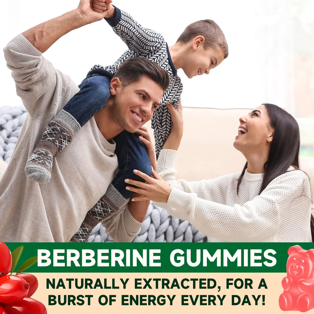 Gummies on a desk with water, supporting daily routine.