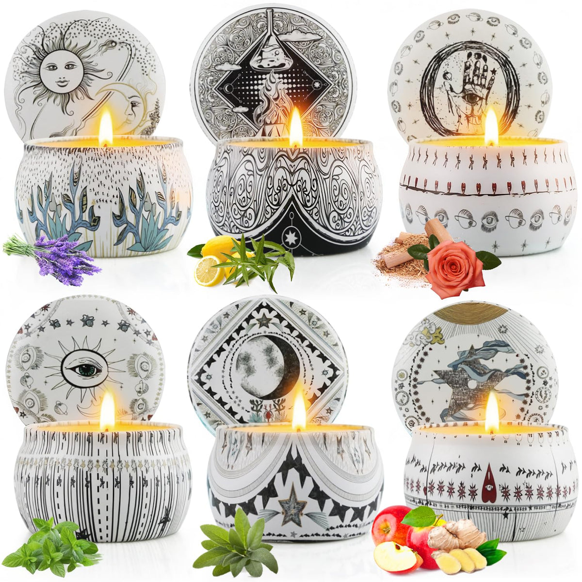 BXGRH Mystical candle set in celestial box, perfect for gifting.