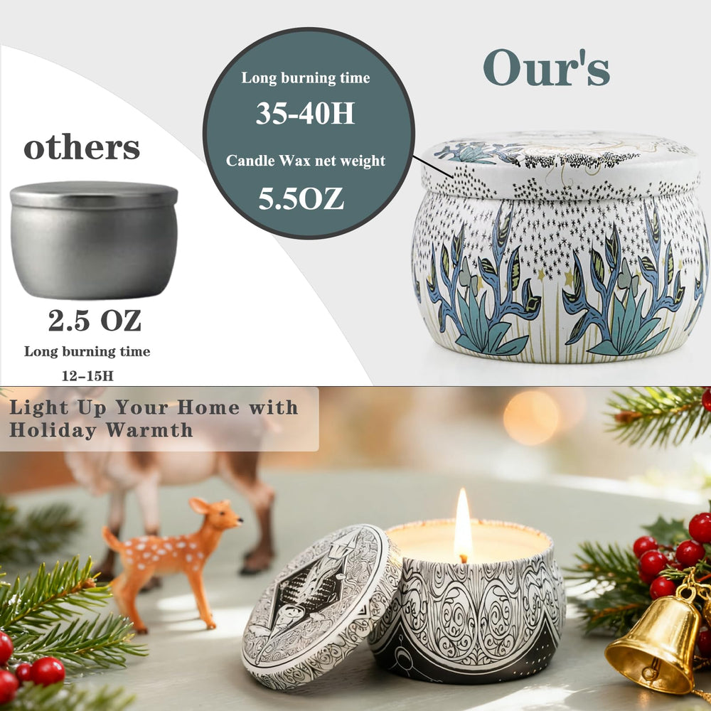 BXGRH Mystical candle set six jars display highlights scent variety.