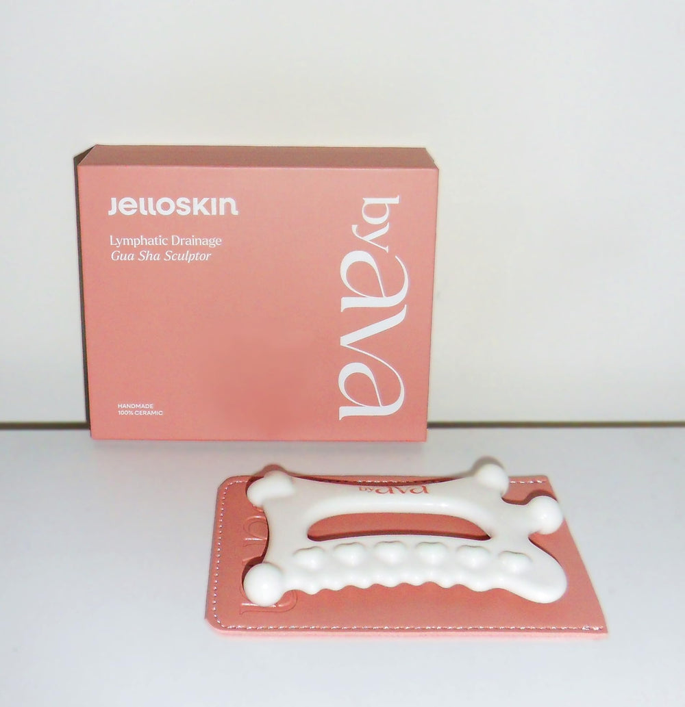 byAVA Gua Sha Jelloskin lymphatic drainage helps reduce facial puffiness and tension