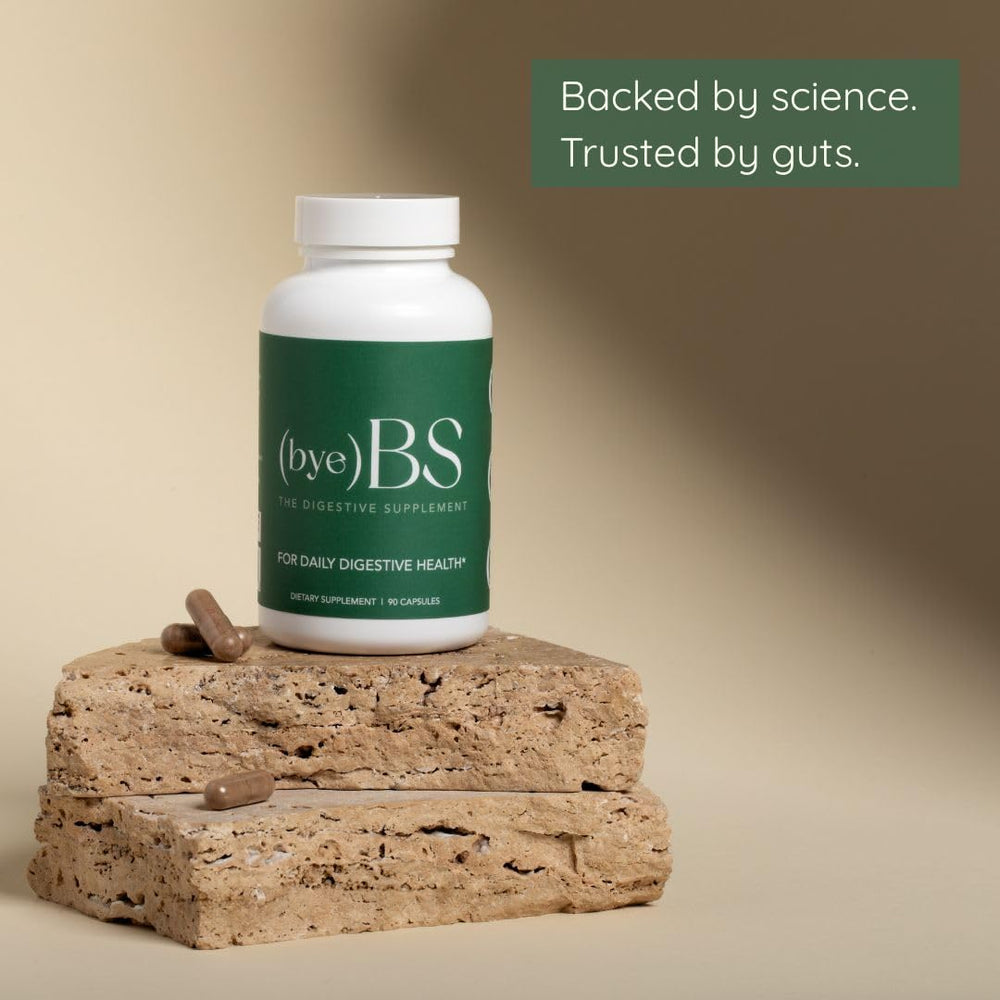 ByeBS bloating and gas relief support after meals.