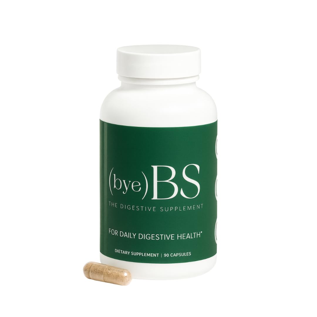 ByeBS digestive support psyllium husk fiber promotes regularity and balanced digestion.