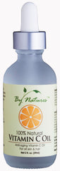 By Natures Vitamin C Oil bottle for brightening hydration of skin and hair