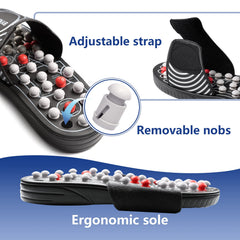 BYRIVER foot massager closeup shows massage knobs for targeted plantar stimulation.
