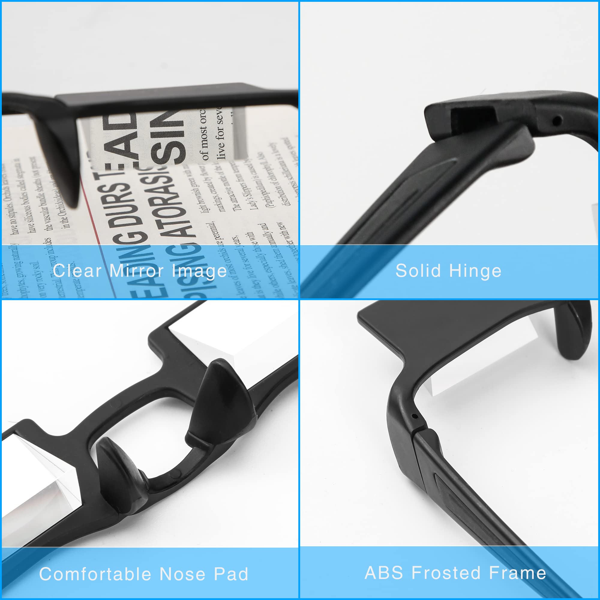 BywoBywo Horizontal Lazy Glasses are compatible with small-frame prescription glasses.