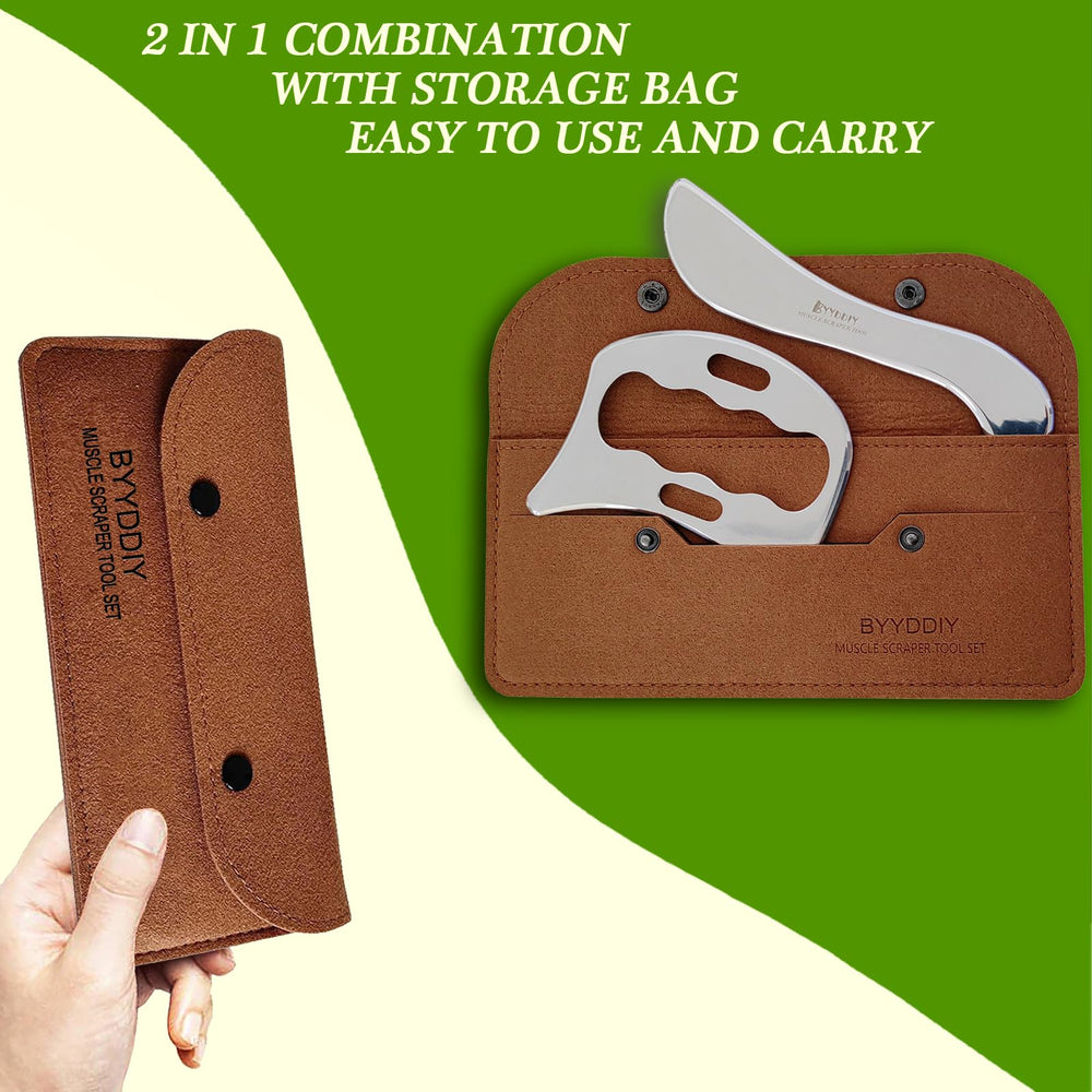 BYYDDIY gua sha massage tool 2-in-1 design for deep tissue relief.
