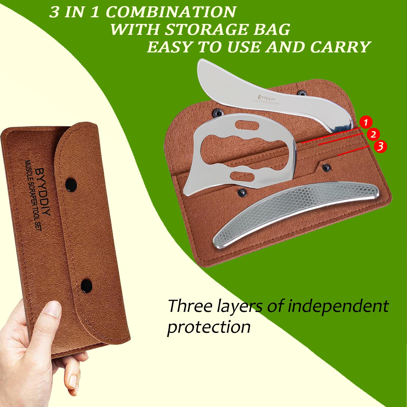 BYYDDIY gua sha scraping tool edge provides smooth glide for relaxing massage
