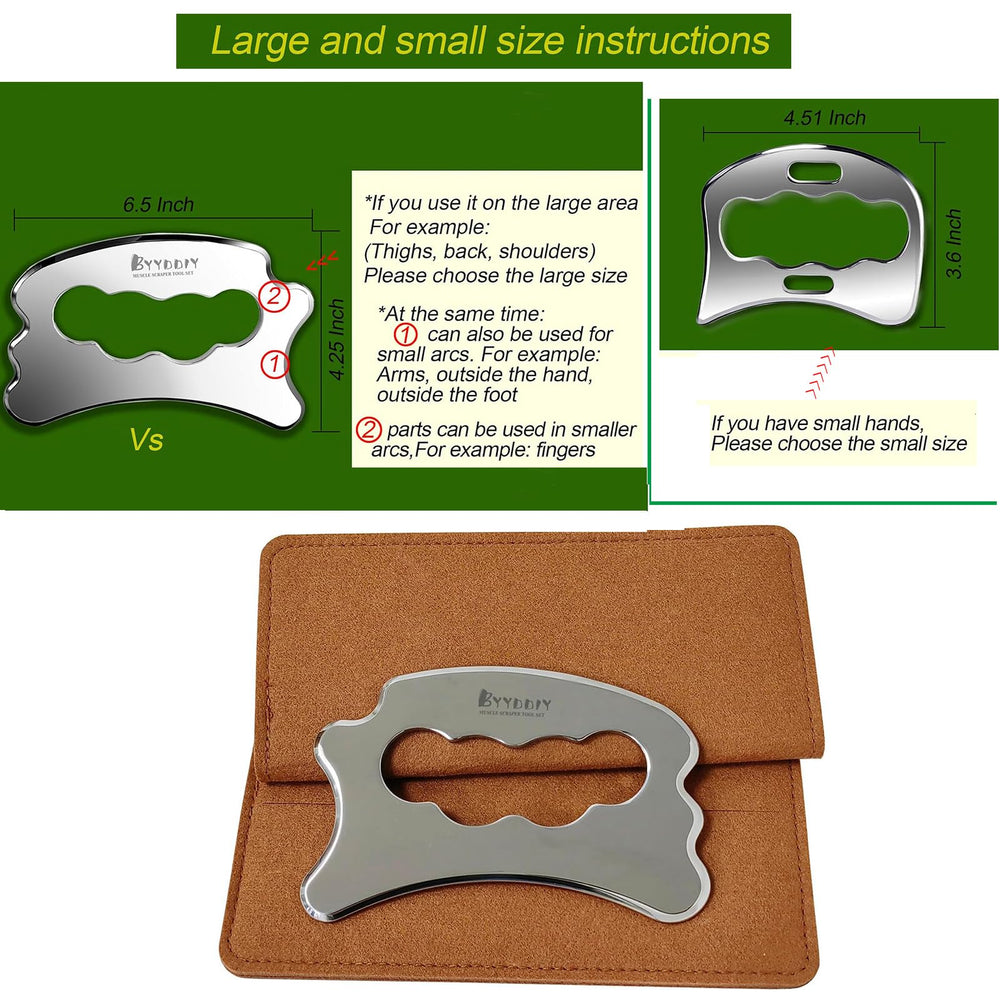 BYYDDIY central arc wave design for versatile large-muscle scraping