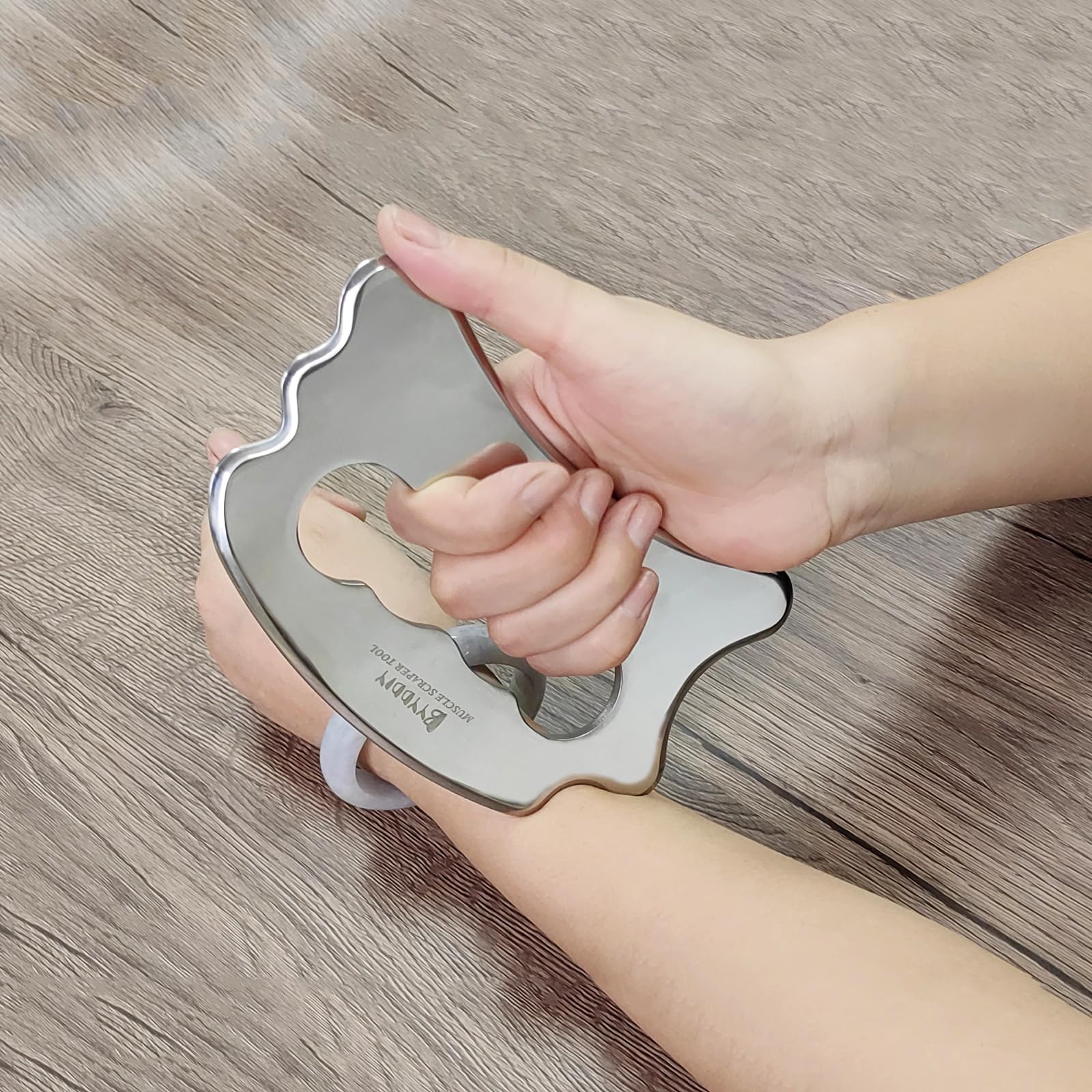 BYYDDIY hands-on use shown for home massage and therapy