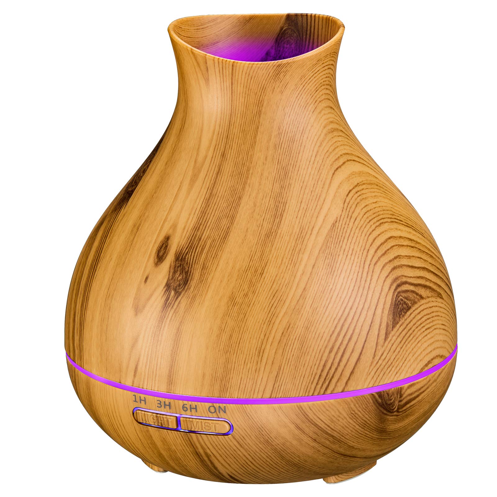 BZseed Aromatherapy Diffuser 550ml with wood-grain finish for large rooms and lasting aroma