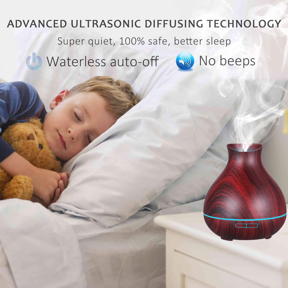 BZseed diffuser wood-grain finish complements modern decor