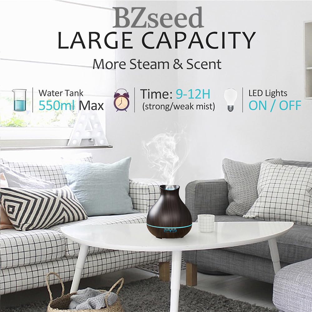 BZseed diffuser with 7-color LED lights creates ambient mood