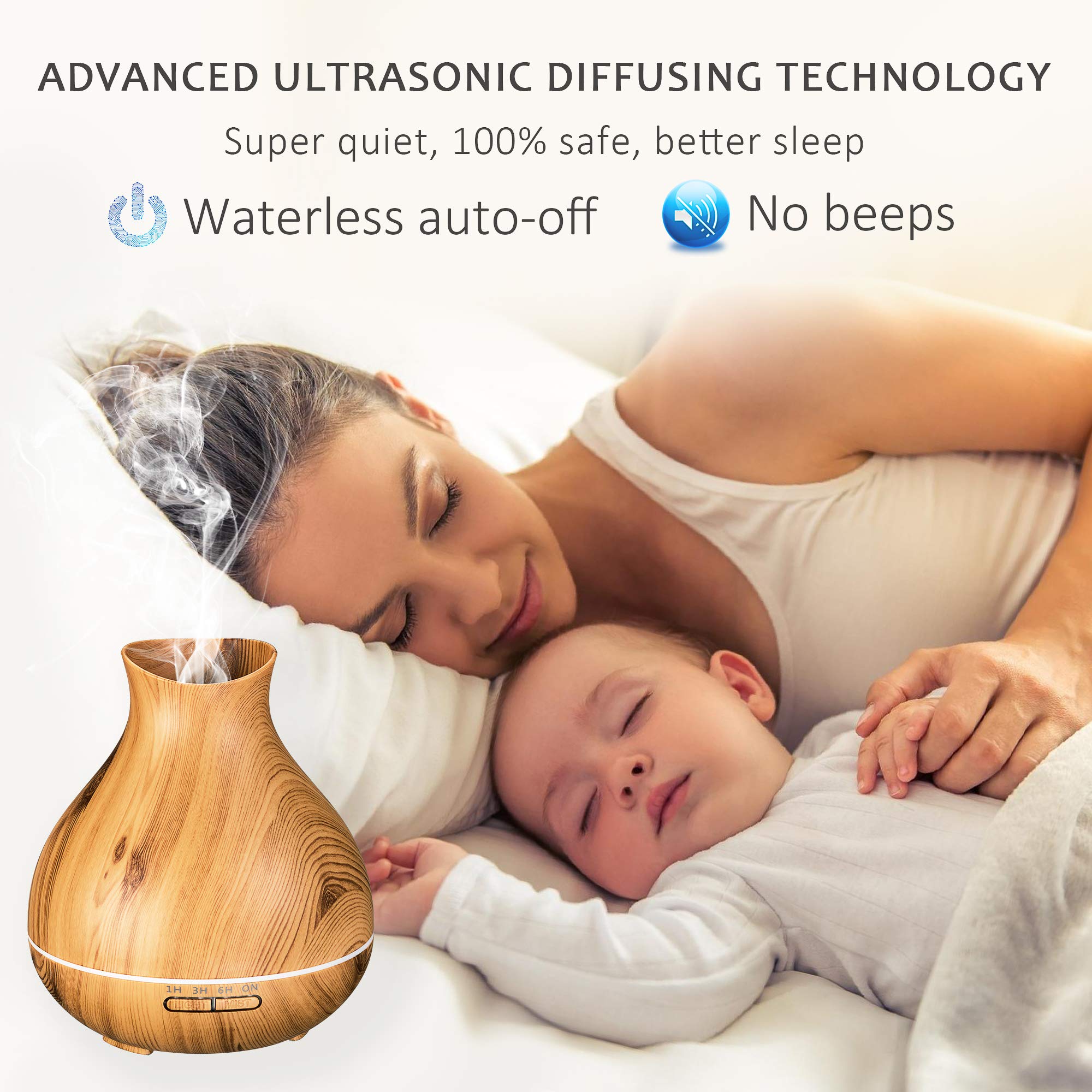BZseed Diffuser timer display showing 12-hour operation in quiet use