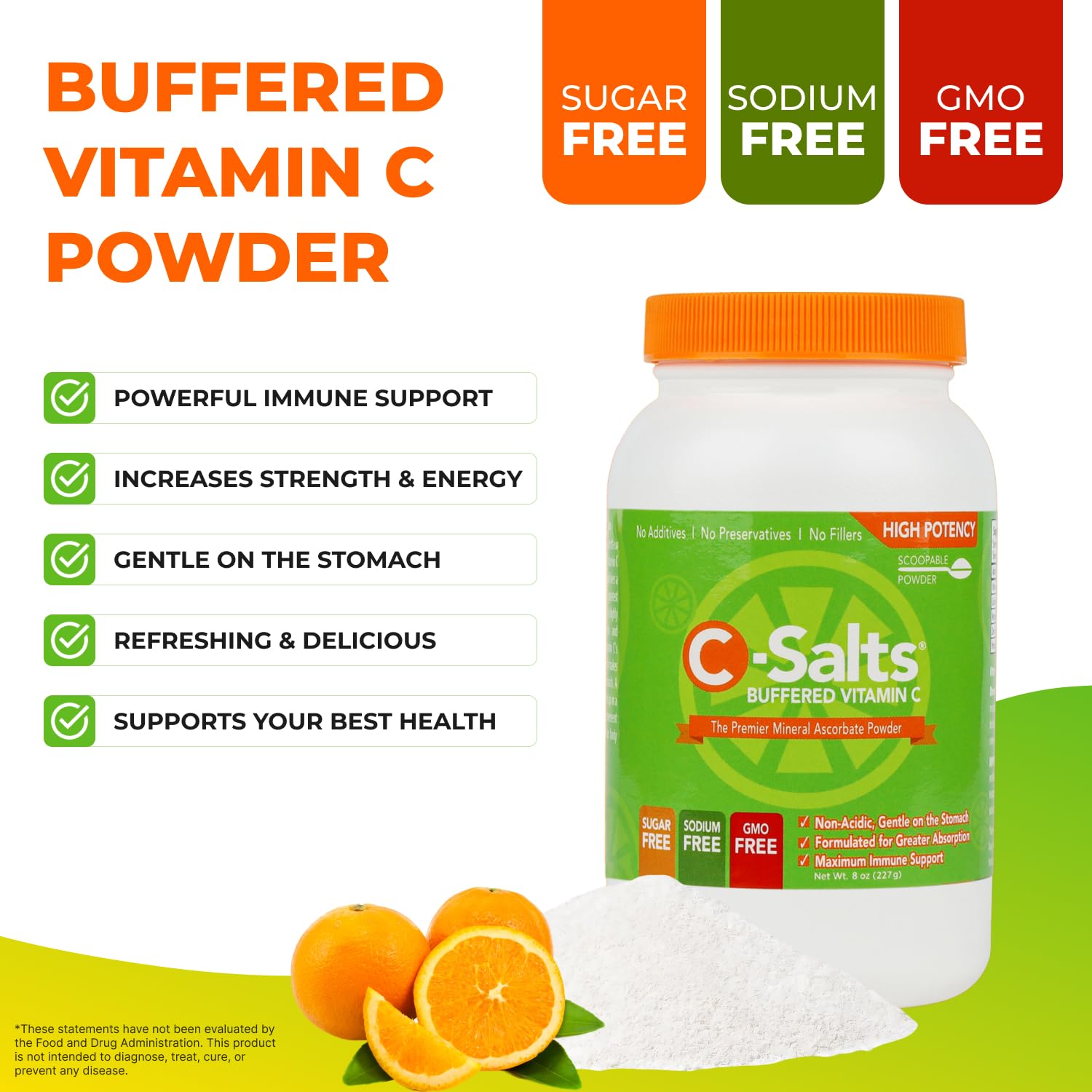 26 oz jar packaging of C-Salts Vitamin C Powder