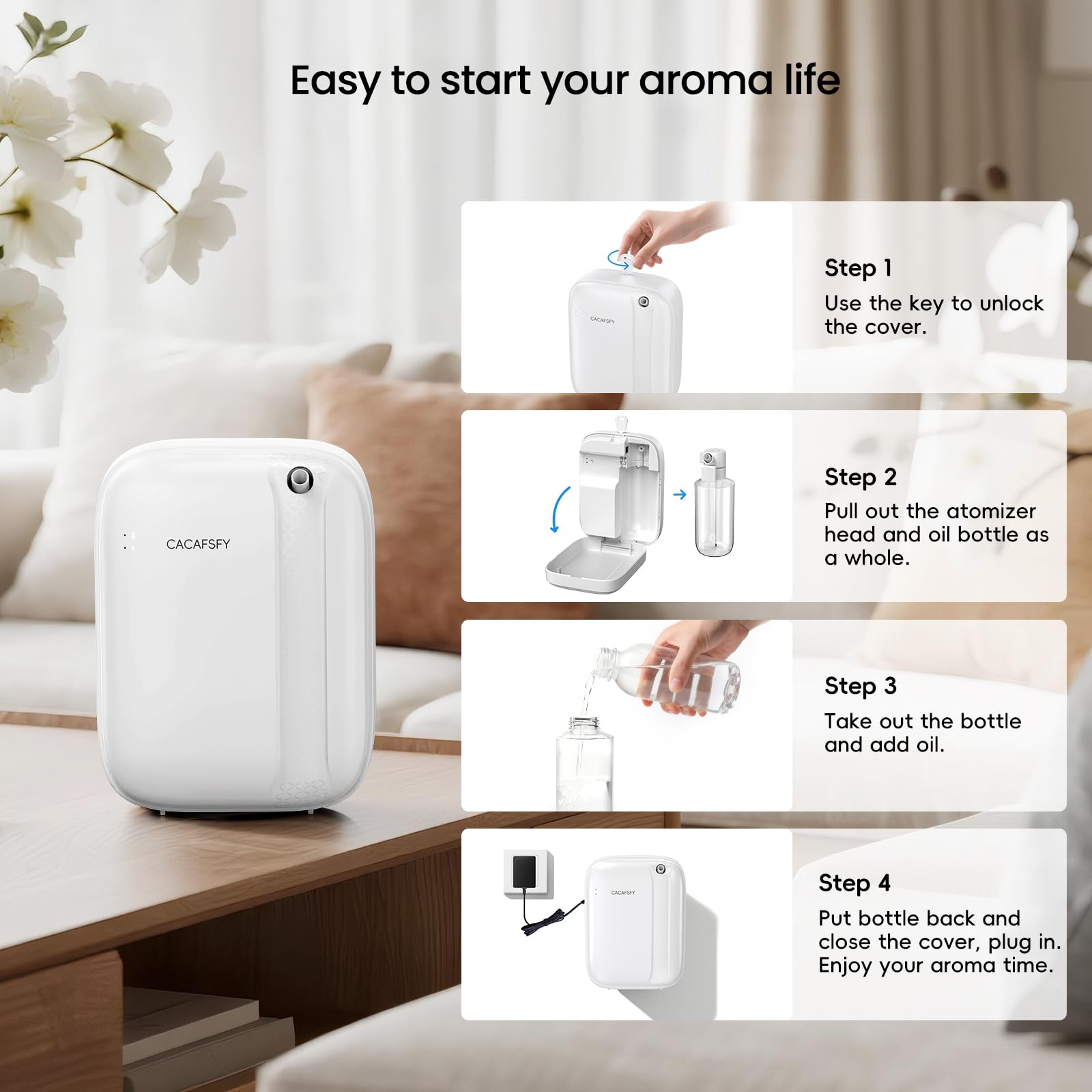 CACAFSFY diffuser adds stylish hotel ambience to any room
