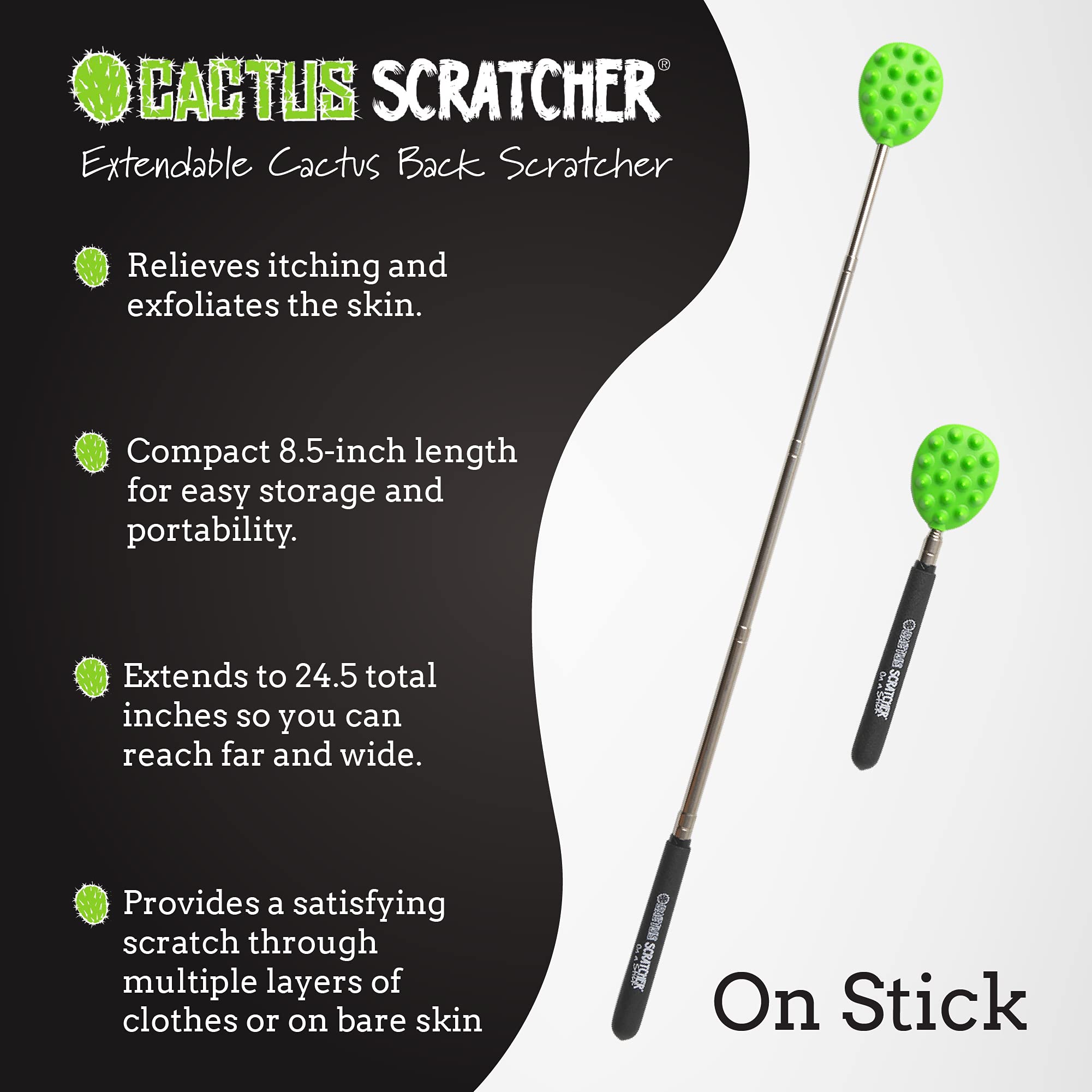 Cactus Scratcher dual-ended design offers gentle and deep scratching options