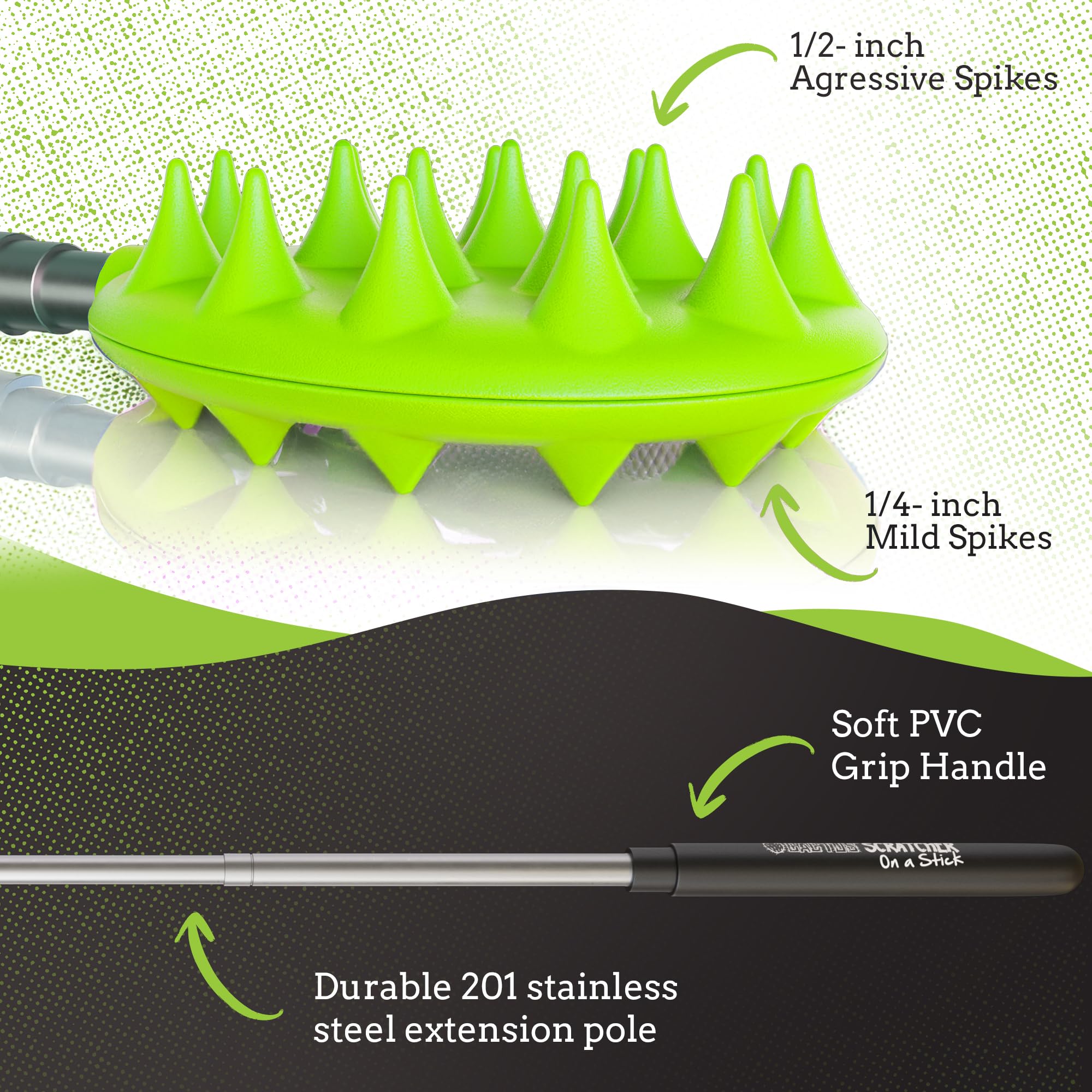 Cactus Scratcher dual-ended design offers gentle and deep scratching