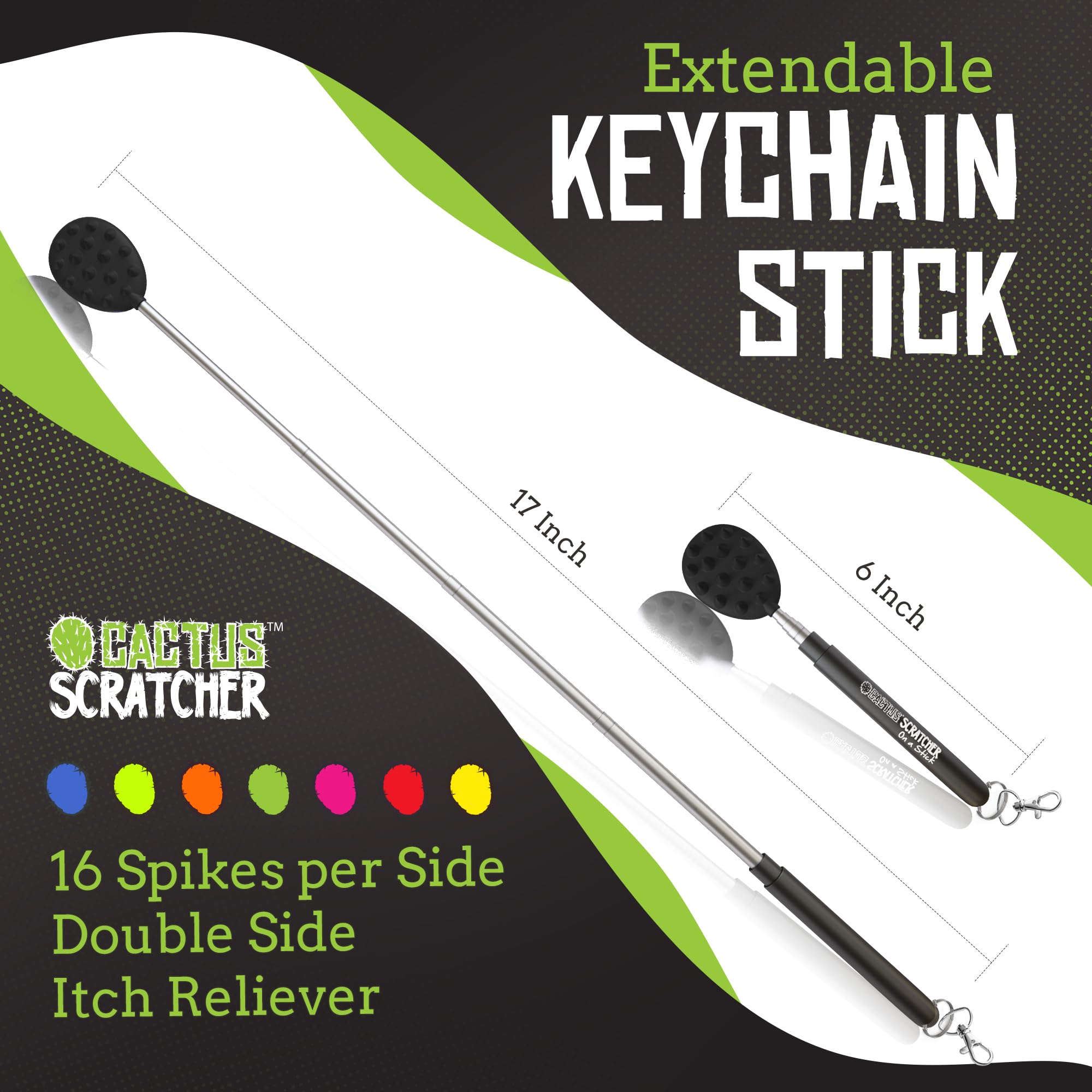 Cactus Scratcher dual scratching ends for gentle and deep itch relief