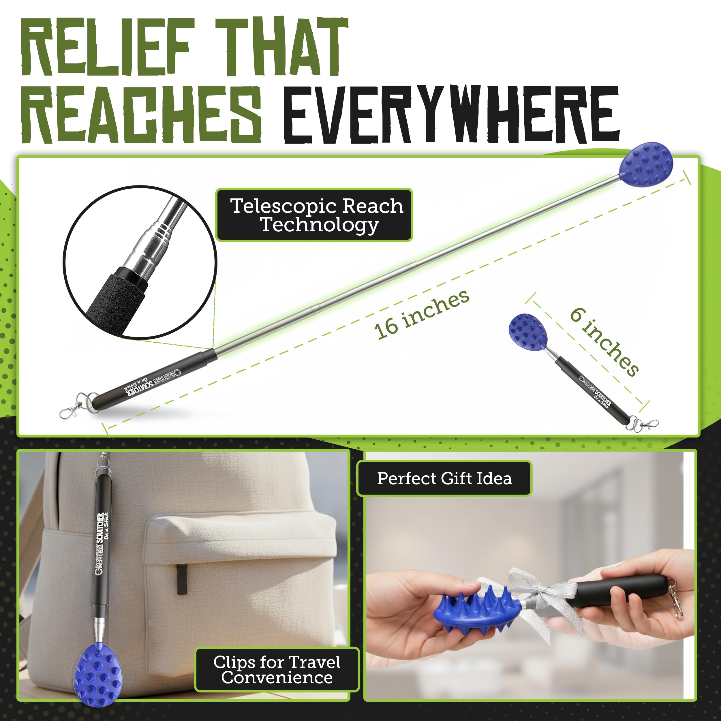 Cactus Scratcher dual scratching ends offer gentle and deeper scratch options.
