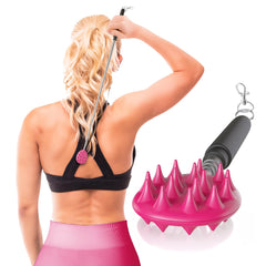 Cactus Scratcher extendable back scratcher in pink for reaching the back comfortably