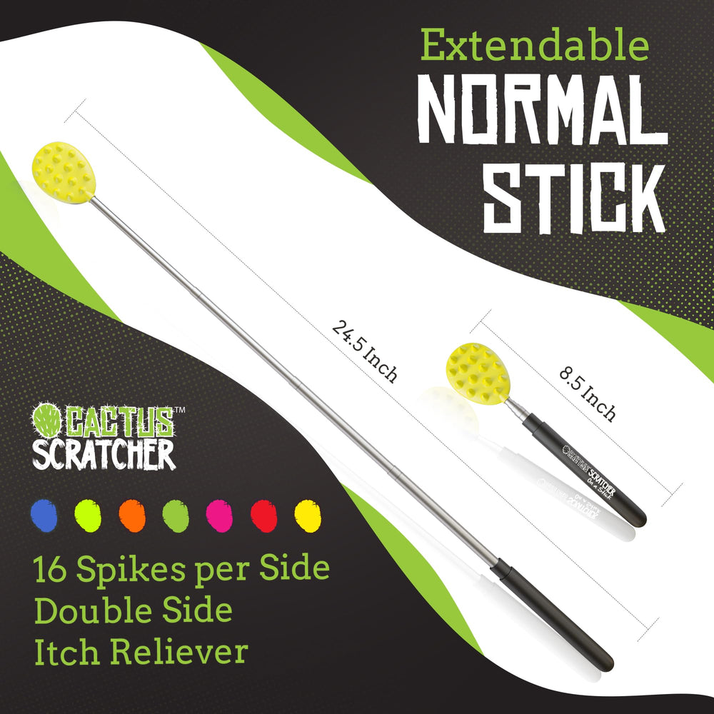 Cactus Scratcher extendable back scratcher telescopic handle locks securely at length.