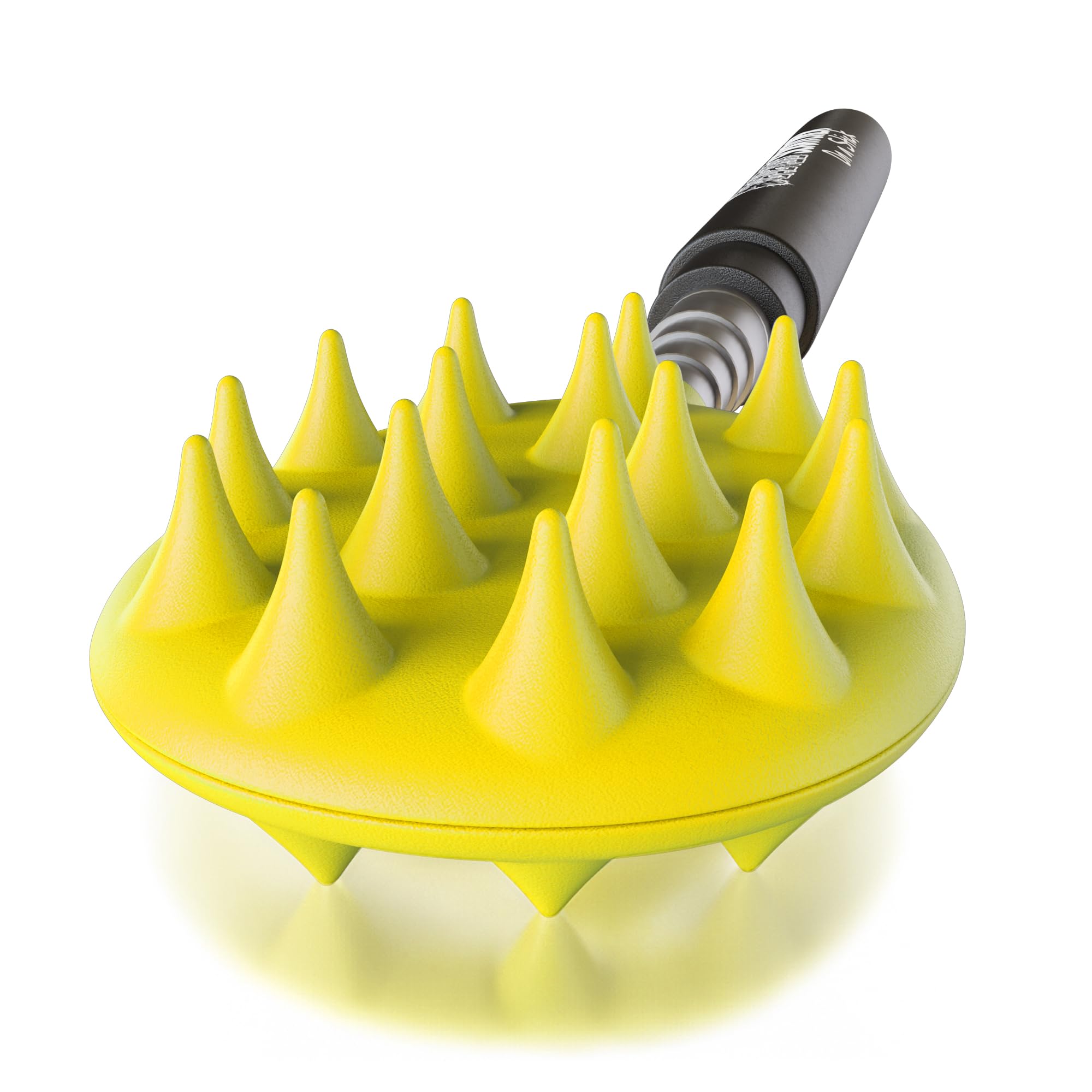Cactus Scratcher extendable back scratcher bright yellow color stands out.