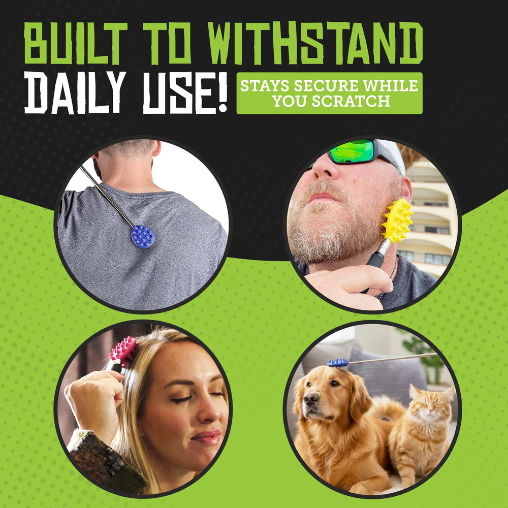 Cactus Scratcher mobility friendly tool aids users with limited movement to scratch comfortably.