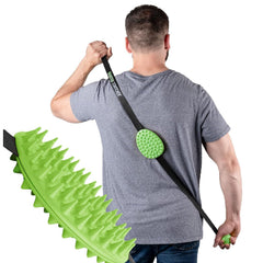 Cactus Scratcher original back scratcher strap enables easier reach for hard-to-reach areas.